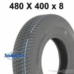 Pneu 4.80/4.00-8 profil gazon 4 plis