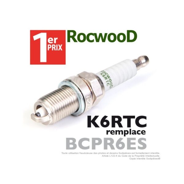 Bougie d’allumage Rocwood K6RTC (BCPR6ES, RC9YC)