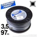 Fil nylon carré Titanium Power 3,5mm x 97m pour débroussailleuse