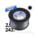 Fil nylon rond Titanium Power 2,5mm x 243m pour débroussailleuse