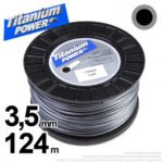 Fil nylon rond Titanium Power 3,5mm x 124m pour débroussailleuse